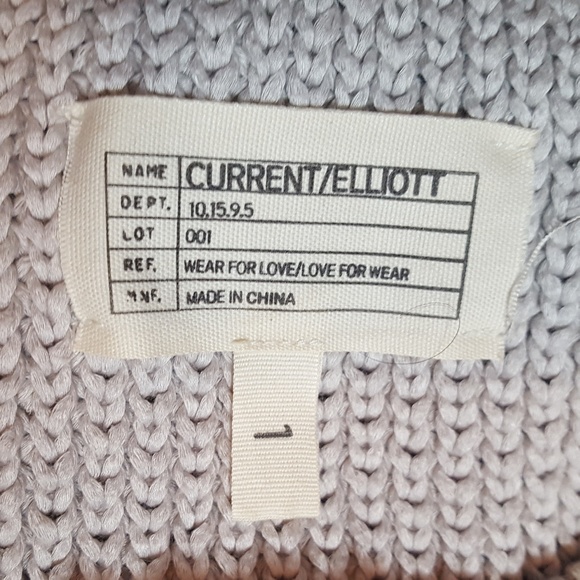 Current Elliott Light Grey Fringe Bottom Sweater - Picture 7 of 8